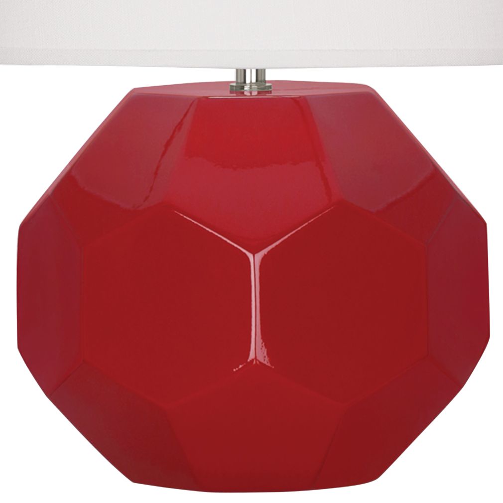 Image 3 Small Franklin 16" High Ruby Accent Lamp with Off White Shade Made to Order more views