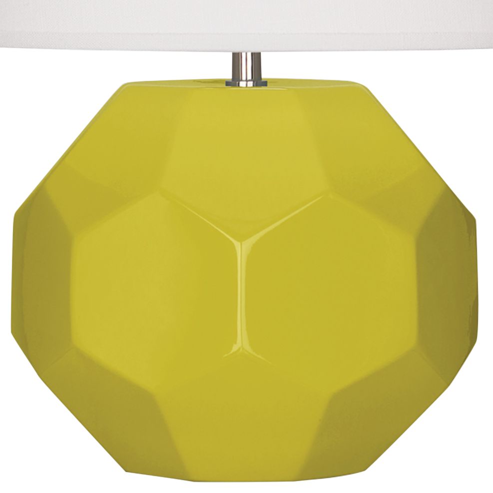 Image 4 Small Franklin 16" High Citron Accent Lamp with Off White Shade more views