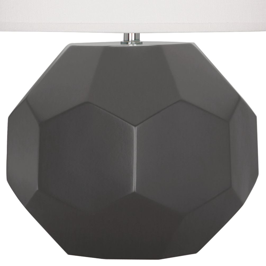 Image 3 Small Franklin 16" High Matte Ash Accent Lamp with Off White Shade more views
