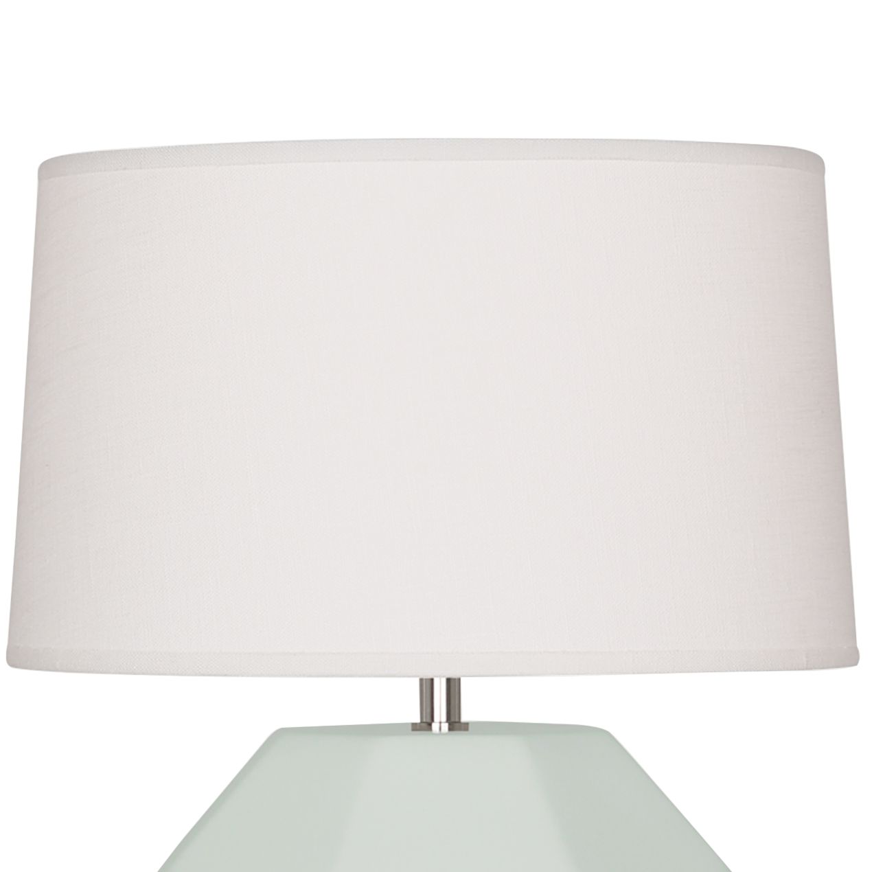 Image 2 Small Franklin 16" High Matte Celadon Accent Lamp with Off White Shade more views