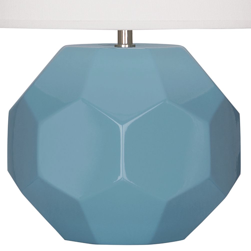 Image 3 Small Franklin 16" High Steel Blue Accent Lamp with Off White Shade more views