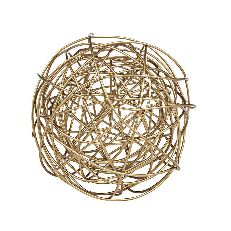 Image 1 Small Gold Metal Wire Ball
