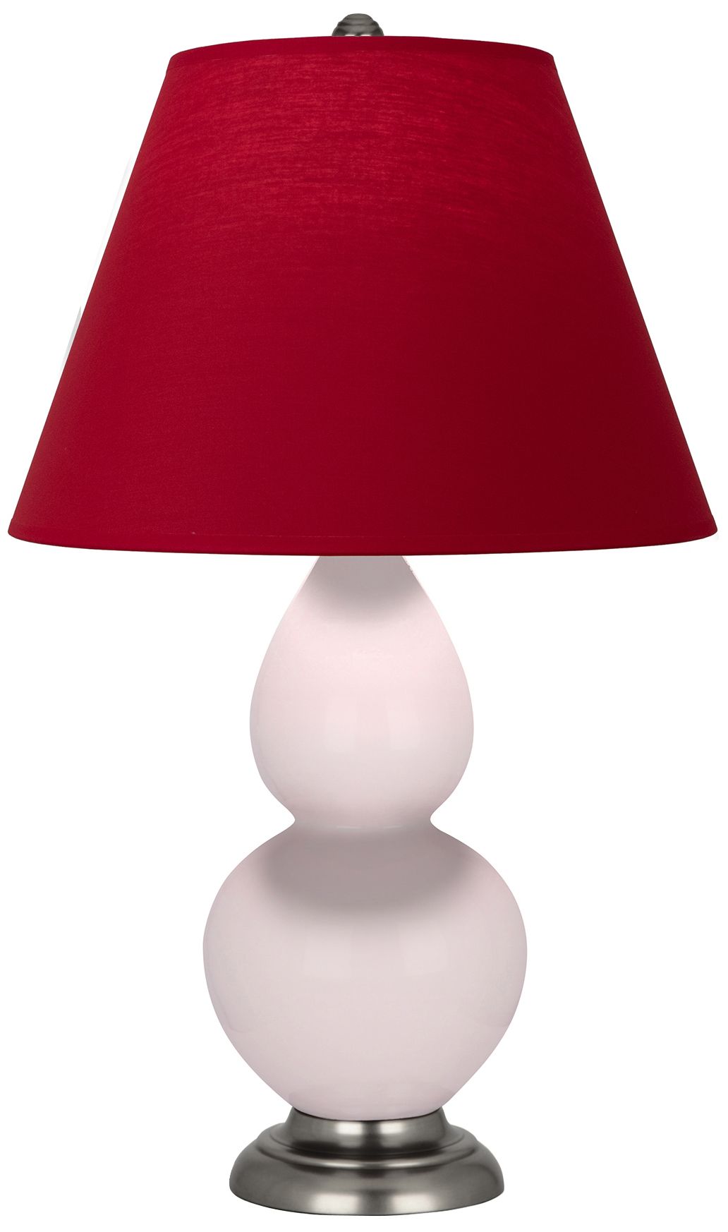 Small Gourd 22.75"H Rose Water Silver Lamp w/Red Black Made to Order