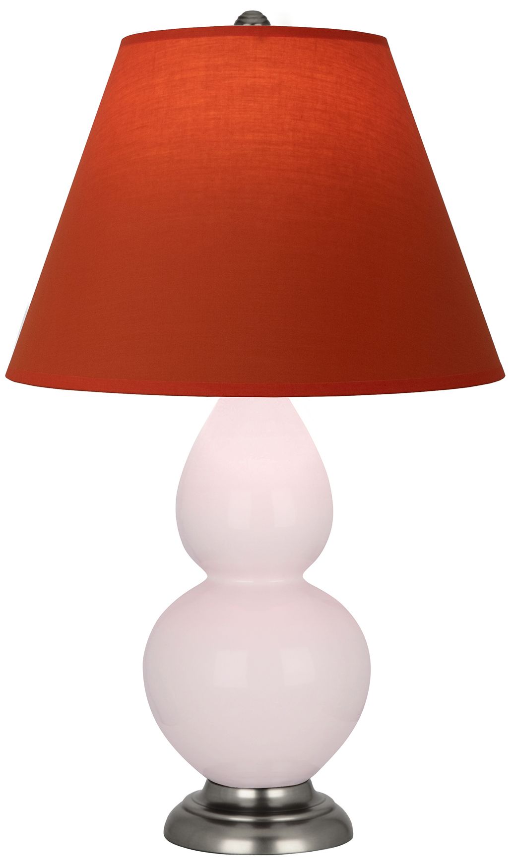 Small Gourd 22.75"H Rose Water Silver Lamp w/Tangerine Made to Order