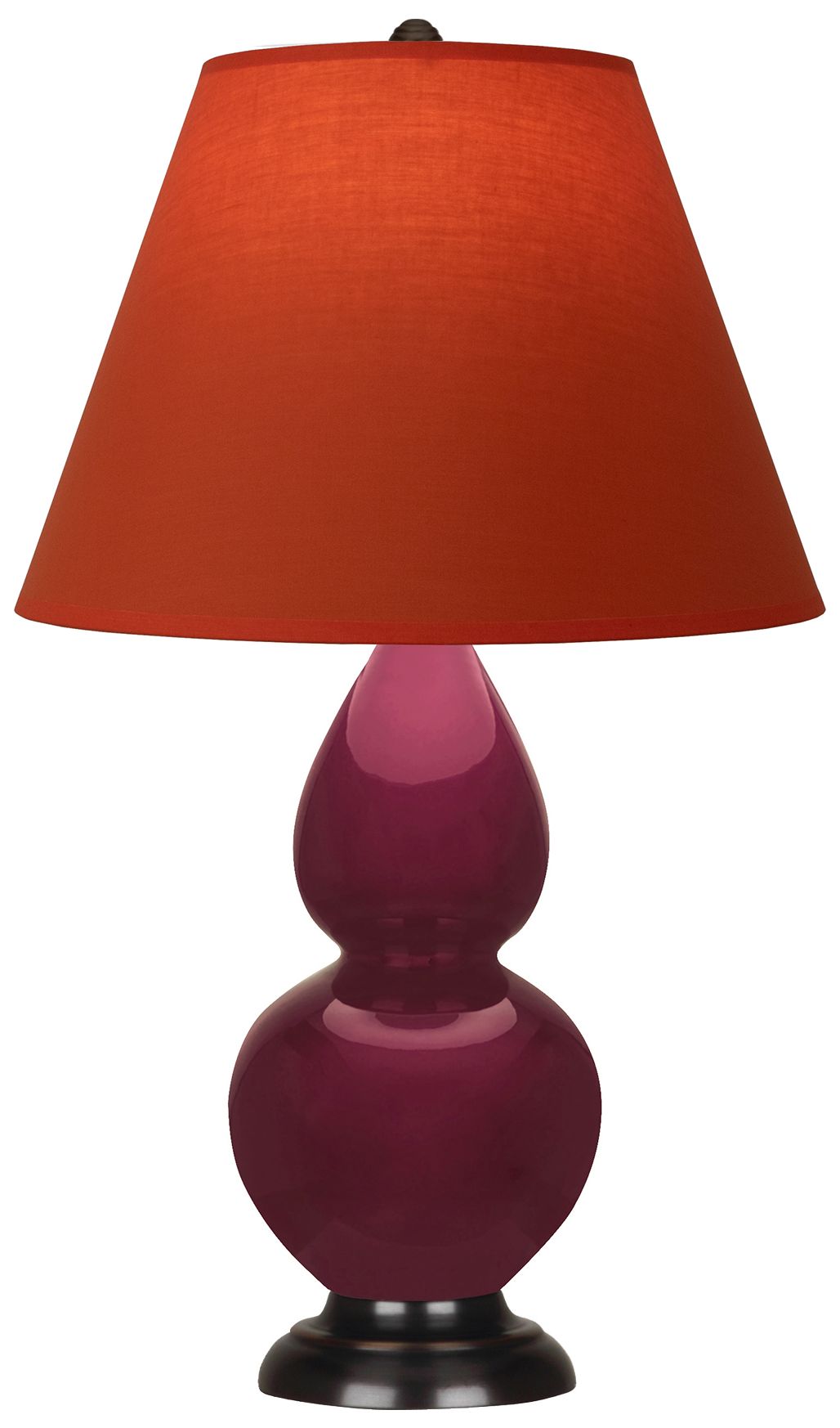 Small Gourd 22.75"H Sugar Plum Bronze Lamp w/Tangerine Made to Order