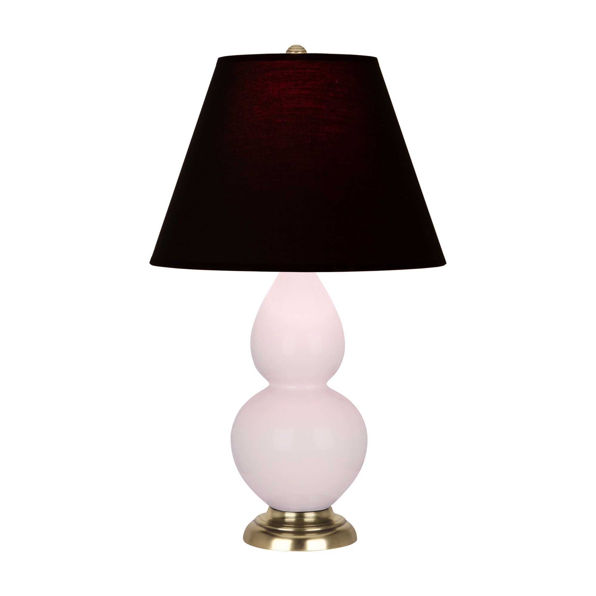 Image 2 Small Gourd 22.75" Rose Water Antique Brass Lamp w/Black Red Made to Order more views