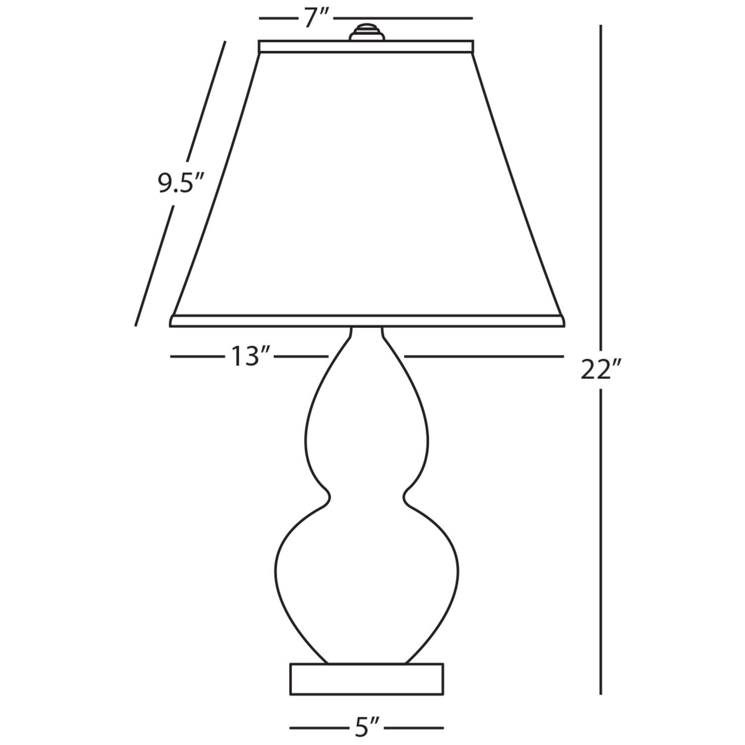 Image 3 Small Gourd 22"H Rose Water Lamp w/Tangerine w/Taupe Lining Made to Or more views