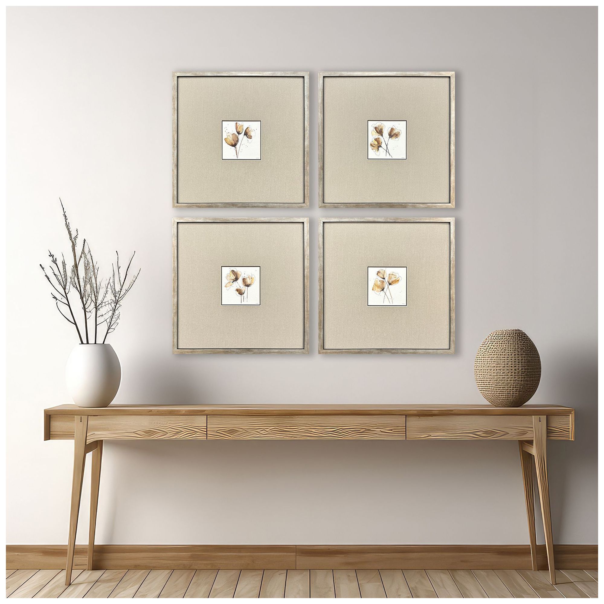 Image 4 Small Grandeur 17"W x 17"H Framed Art Set of 4 more views