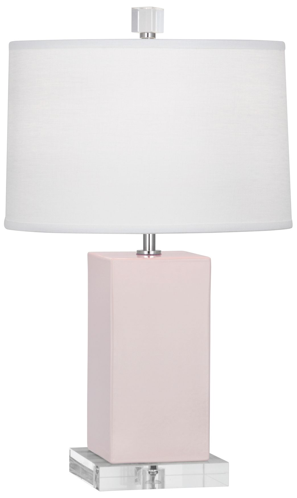 Small Harvey 19"H Rose Water Glazed Accent Lamp with Whitede Made to Order