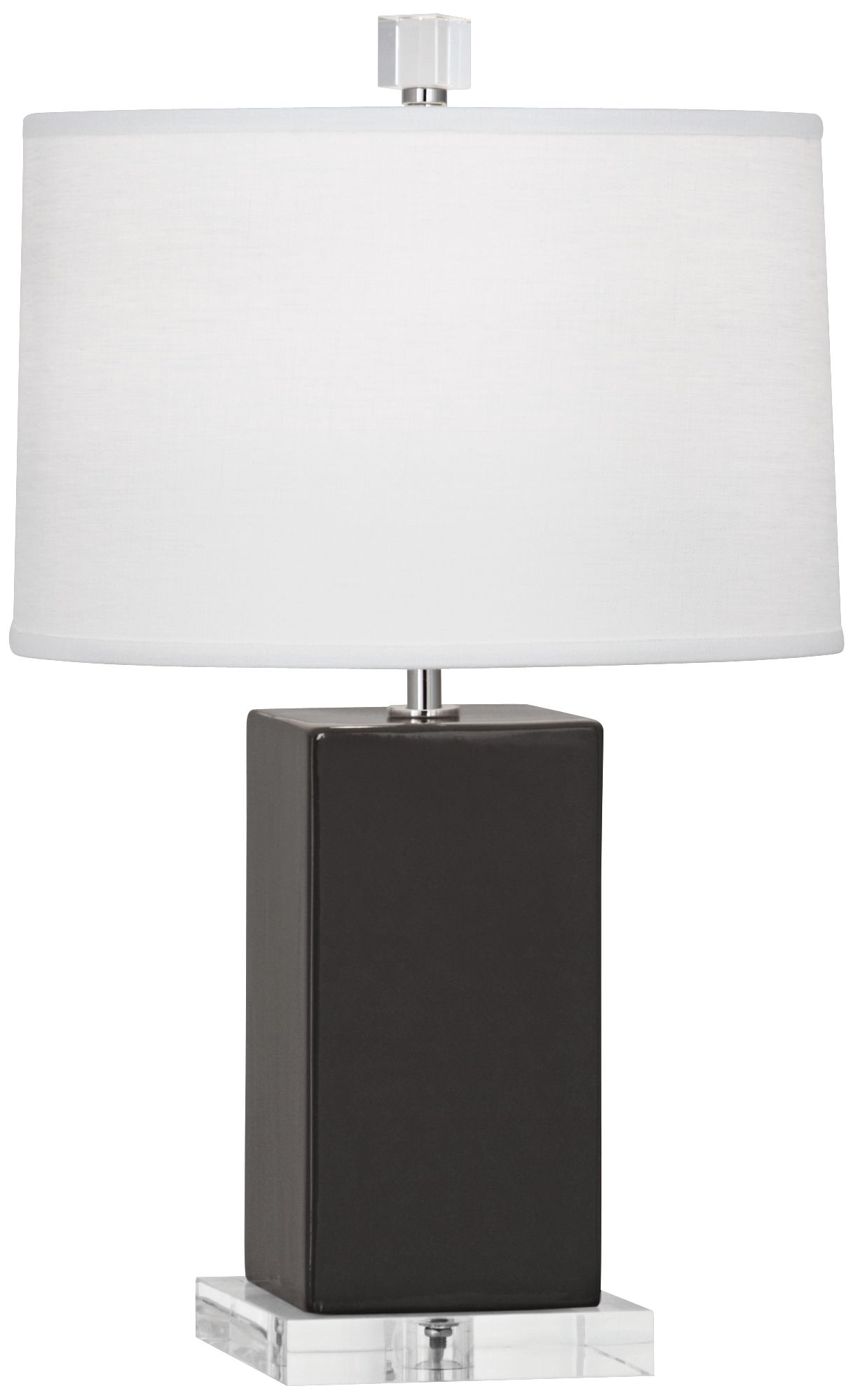 Small Harvey 19" High Ash Accent Lamp with White Shade - Made to Order