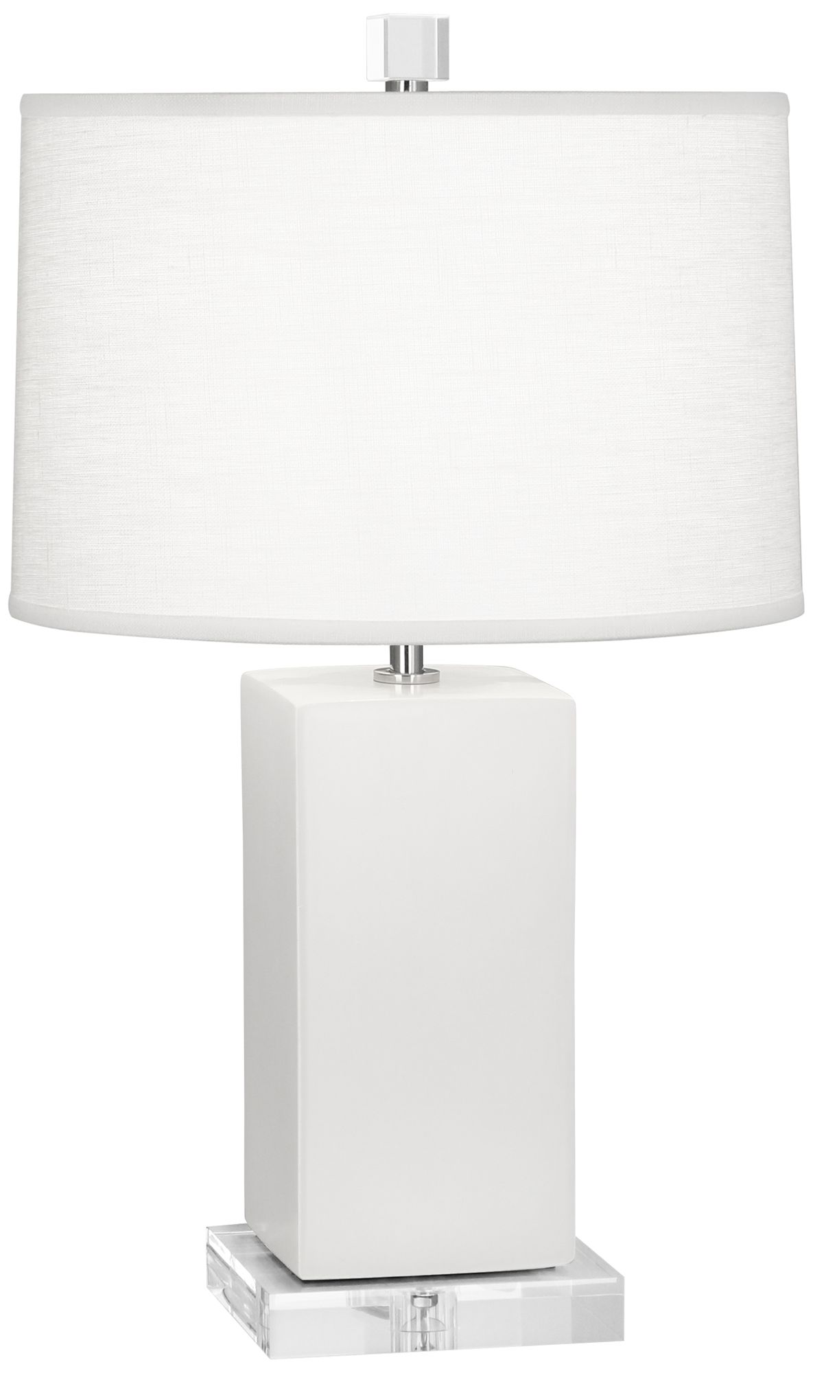 Small Harvey 19" High Matte Lily Accent Lamp with White Shade Made to Order