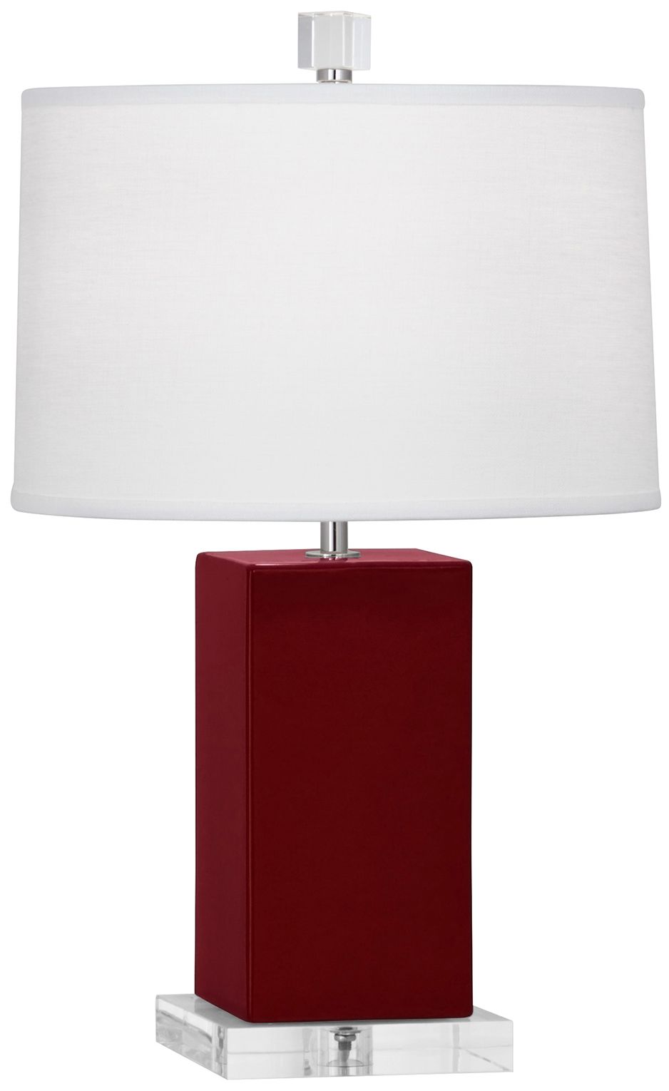 Small Harvey 19" High Sangria Accent Lamp with White Shade - Made to Order