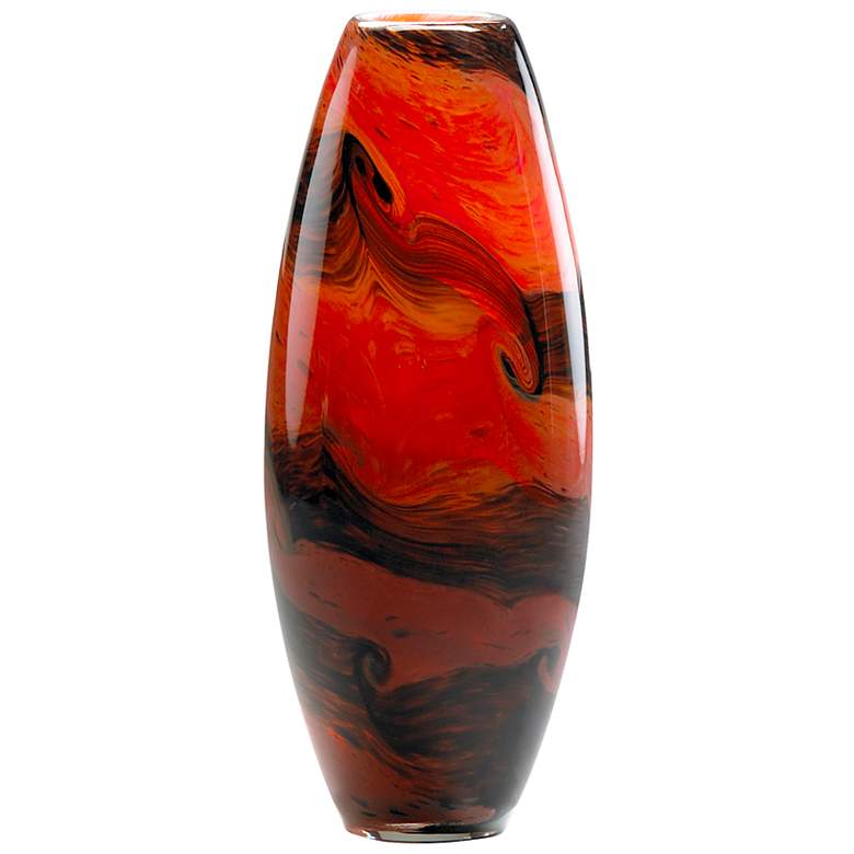 Image 1 Small Italian 11 3/4" High Glass Vase