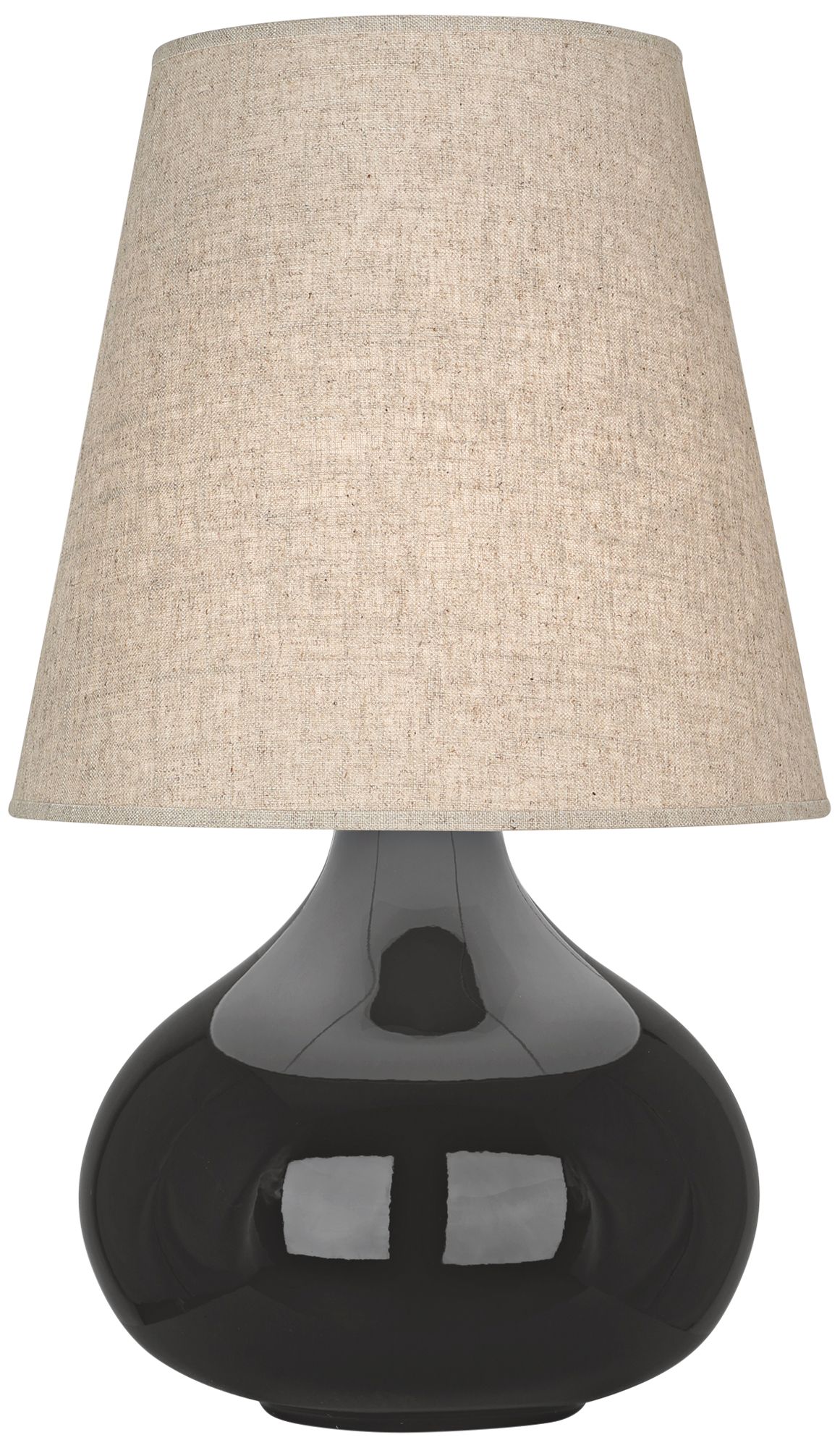 Small June 23.5" High Ash Accent Lamp with Buff Linen Shade