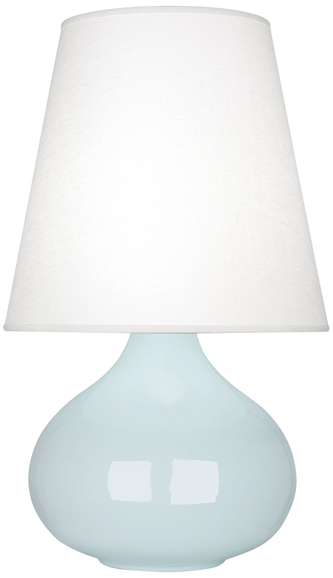 Small June 23.5" High Baby Blue Accent Lamp with Oyster Linen Shade