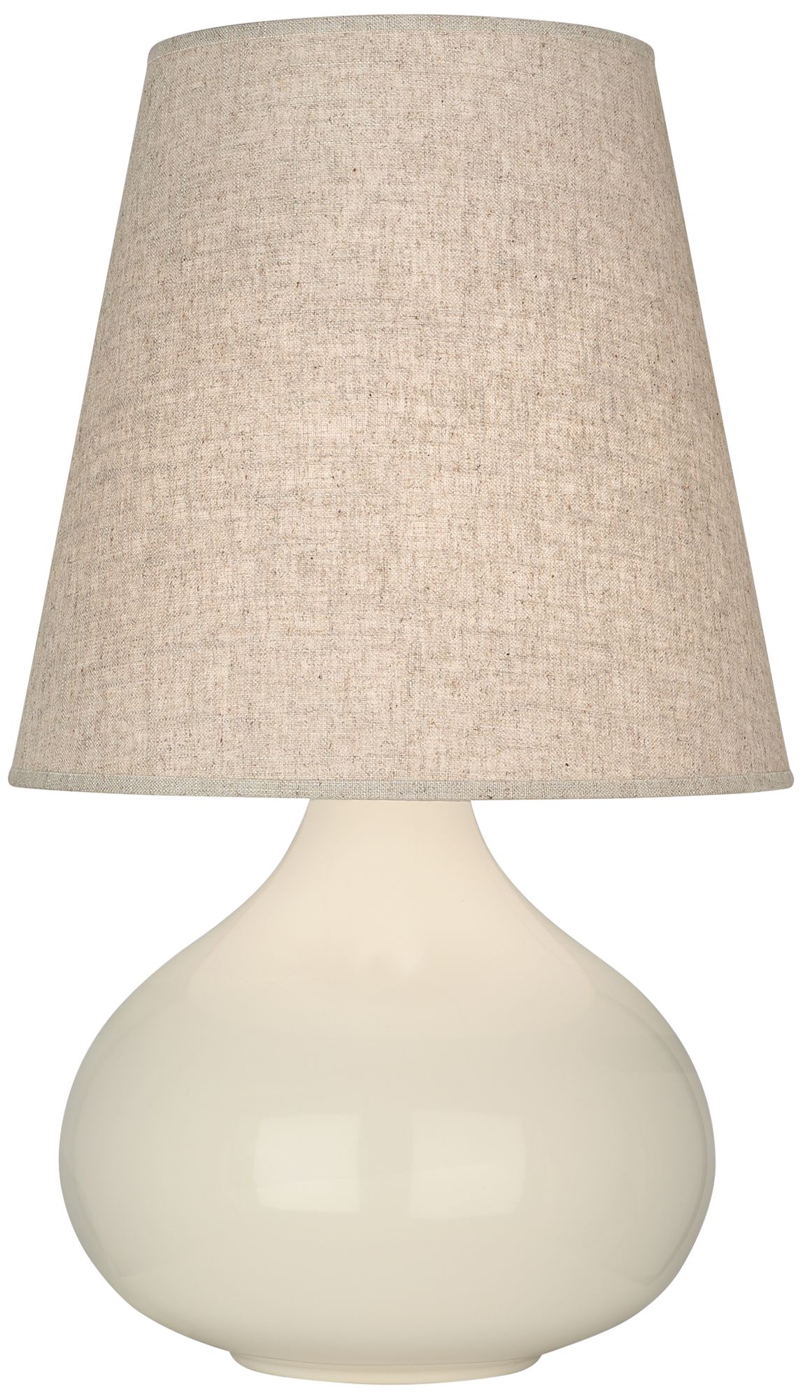 Small June 23.5" High Bone Accent Lamp with Buff Linen Shade