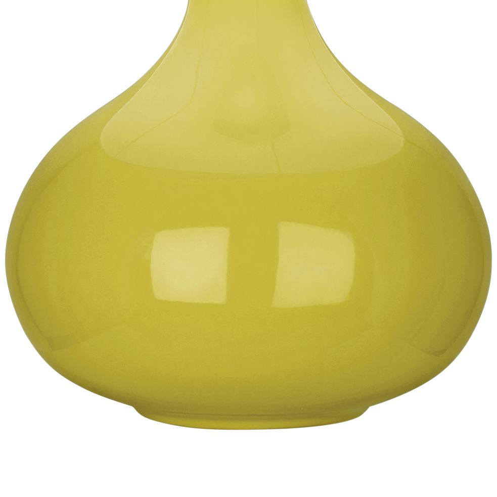 Image 3 Small June 23.5" High Citron Accent Lamp with Buff Linen Shade more views