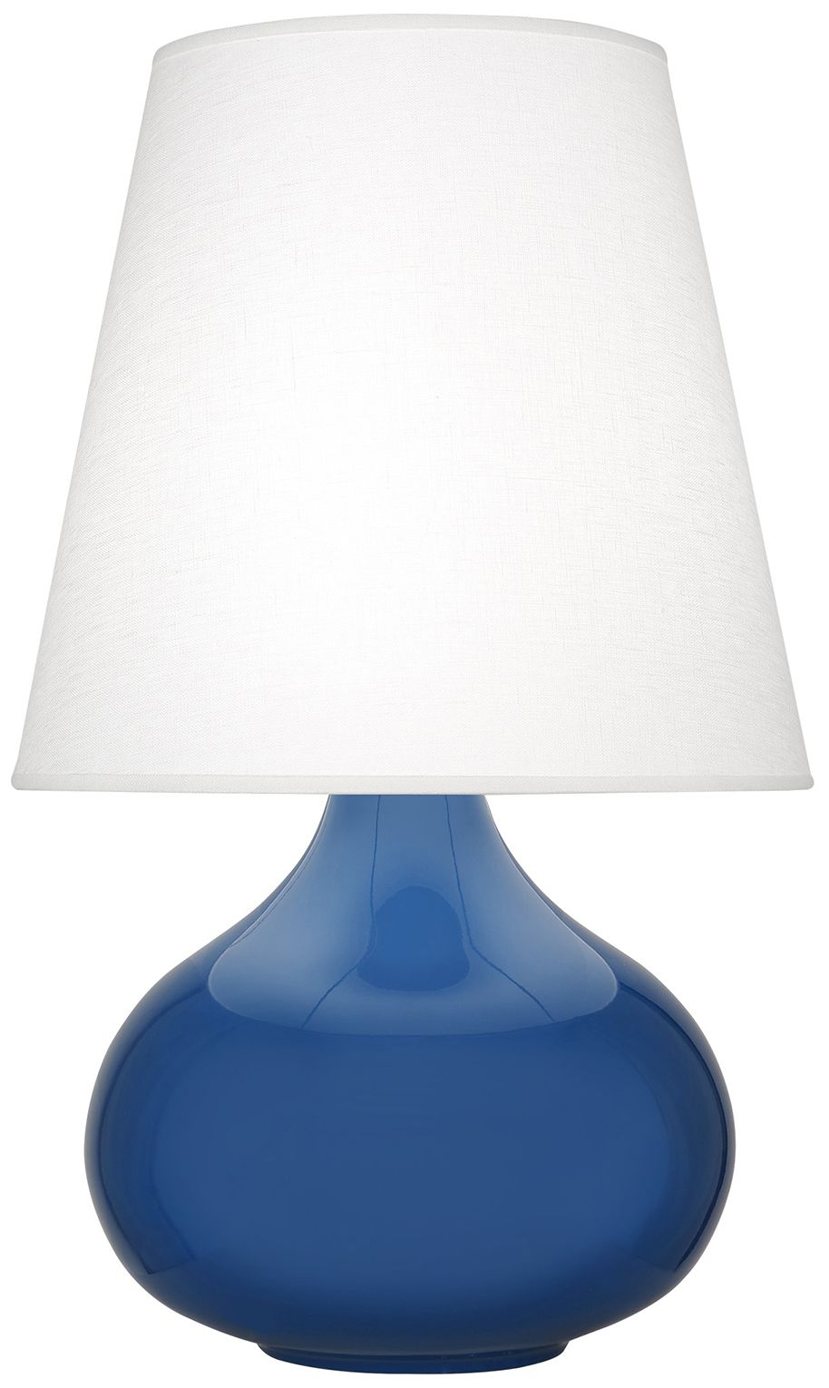 Small June 23.5" High Cobalt Accent Lamp with Oyster Linen Shade