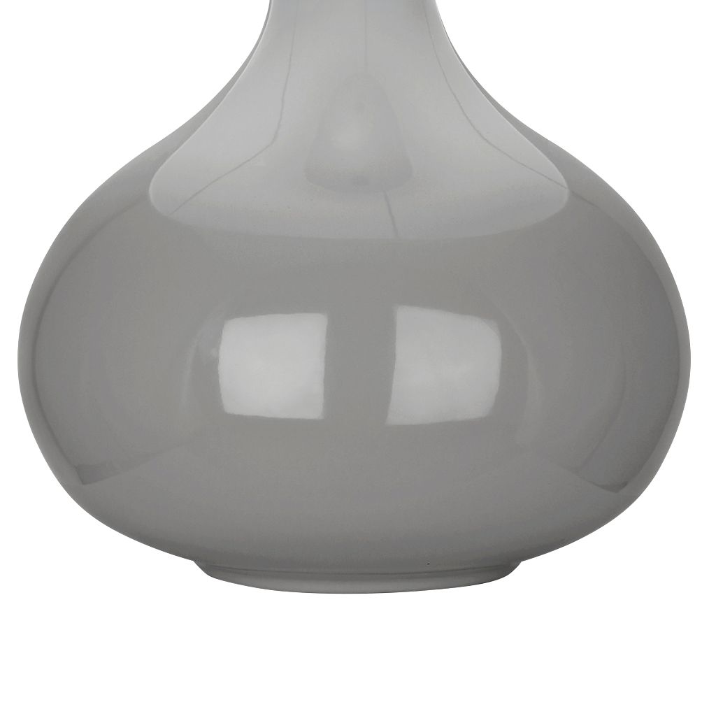 Image 3 Small June 23.5" High Gray Accent Lamp with Buff Linen Shade more views