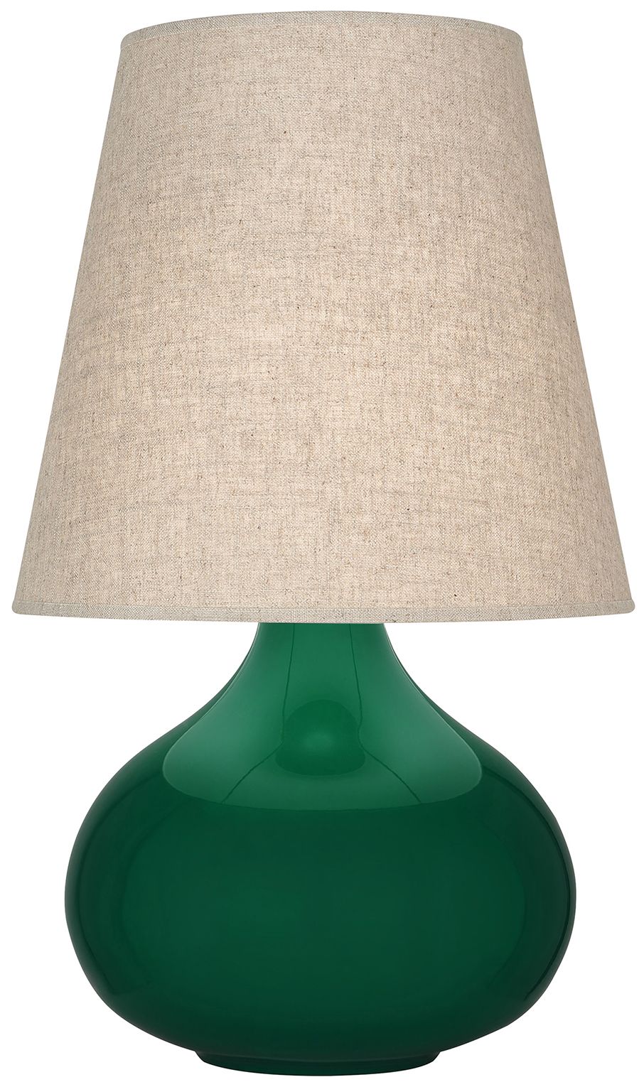 Small June 23.5" High Jungle Accent Lamp with Buff Linen Shade