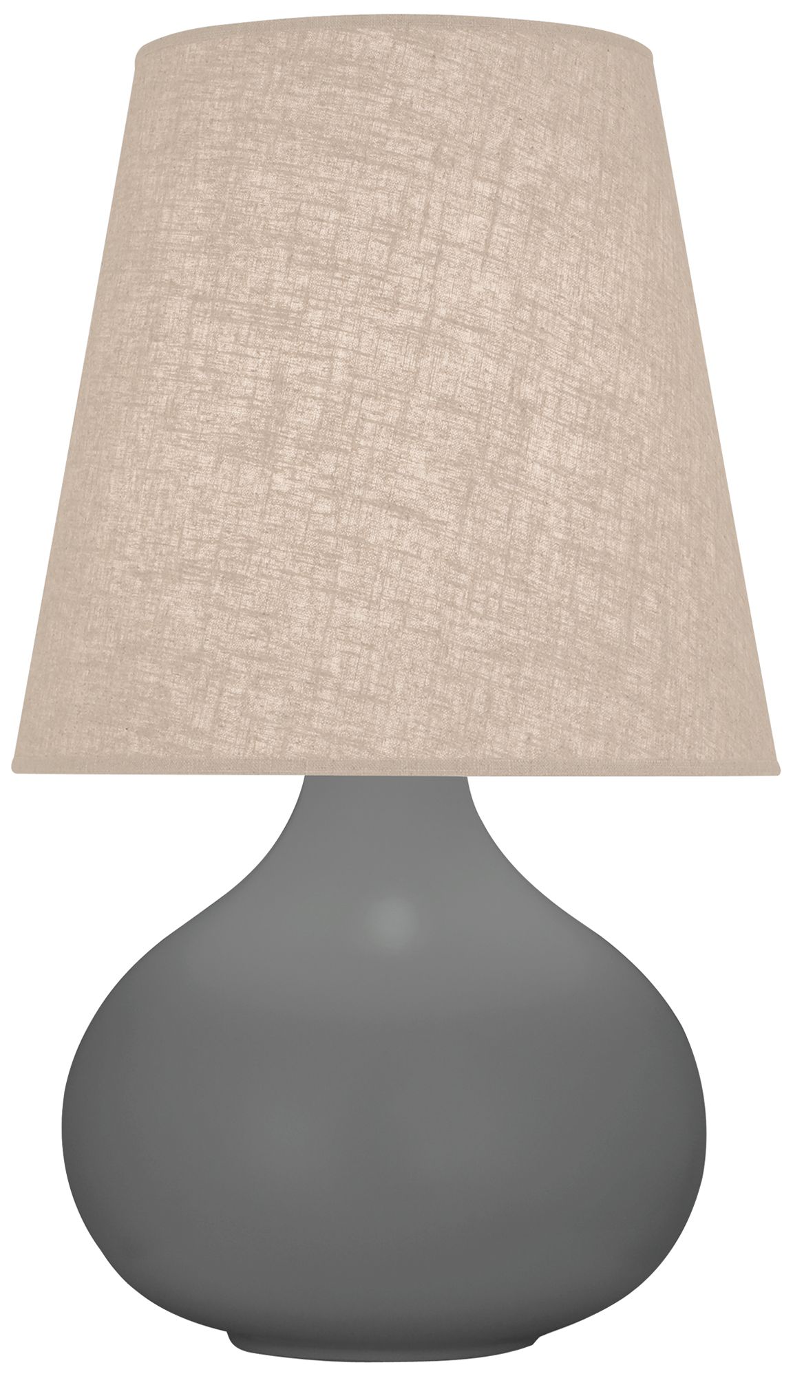 Small June 23.5" High Matte Ash Accent Lamp with Buff Linen Shade