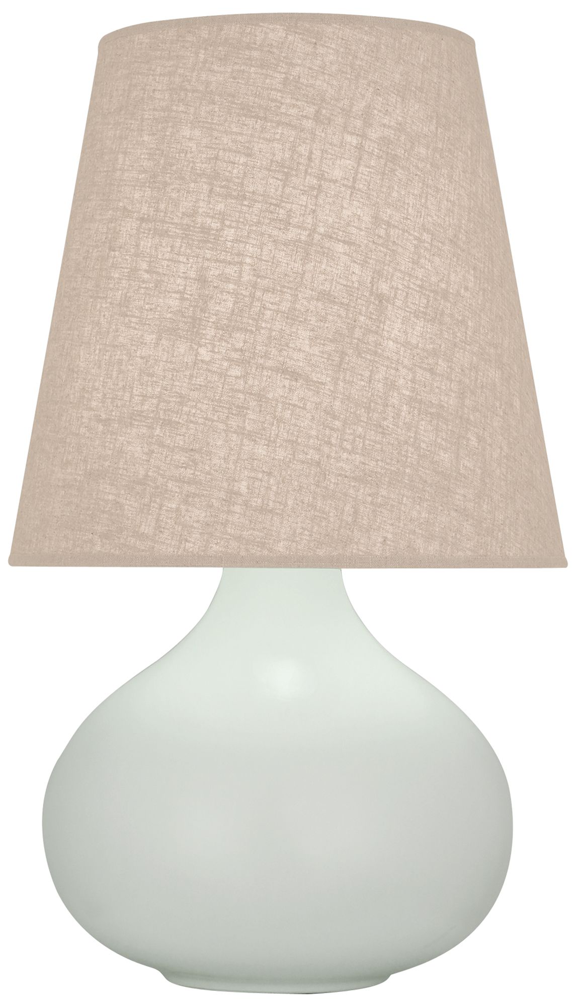 Small June 23.5" High Matte Celadon Accent Lamp with Buff Linen Shade