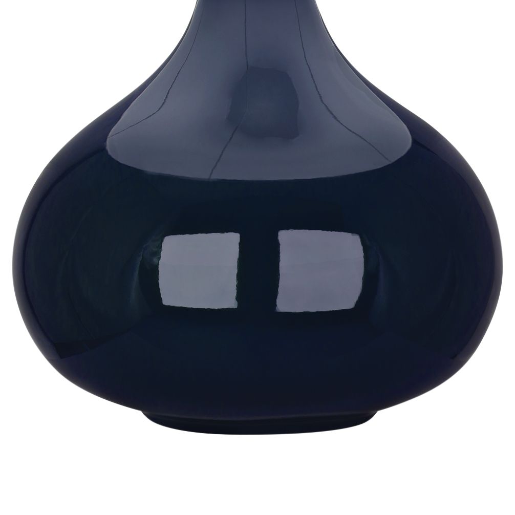 Image 3 Small June 23.5" High Midnight Accent Lamp with Buff Linen Shade more views