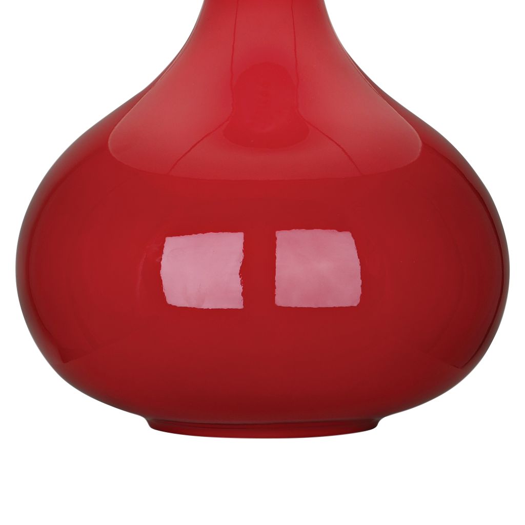 Image 3 Small June 23.5" High Ruby Accent Lamp with Buff Linen Shade more views