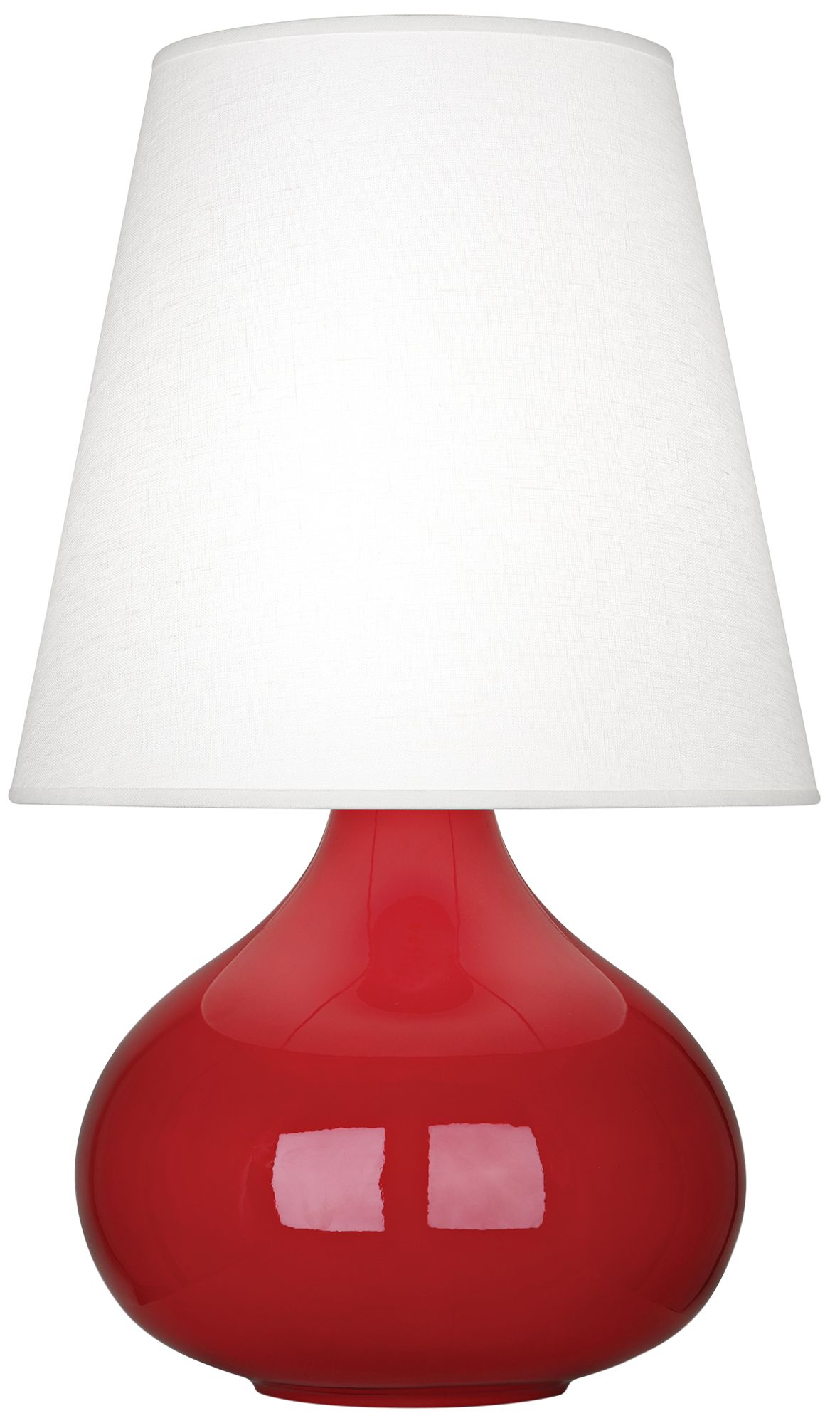 Small June 23.5" High Ruby Accent Lamp with Oyster Linen Shade