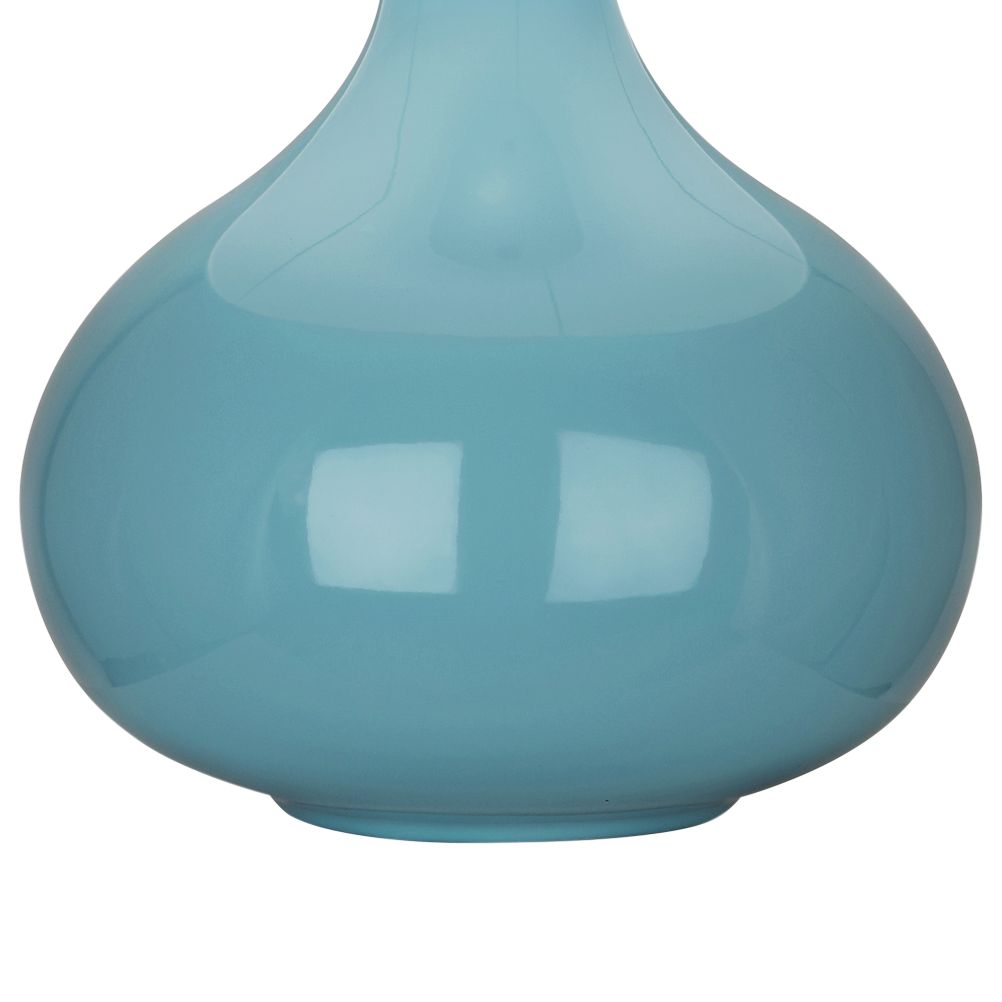 Image 3 Small June 23.5" High Steel Blue Accent Lamp with Buff Linen Shade more views