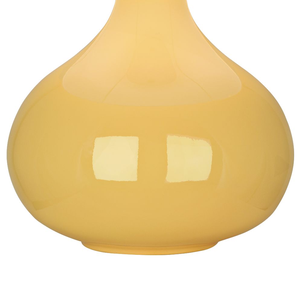 Image 3 Small June 23.5" High Sunset Yellow Accent Lamp with Buff Linen Shade more views