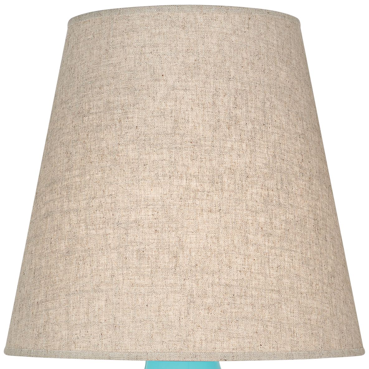 Image 2 Small June 23.5" High Teal Accent Lamp with Buff Linen Shade more views