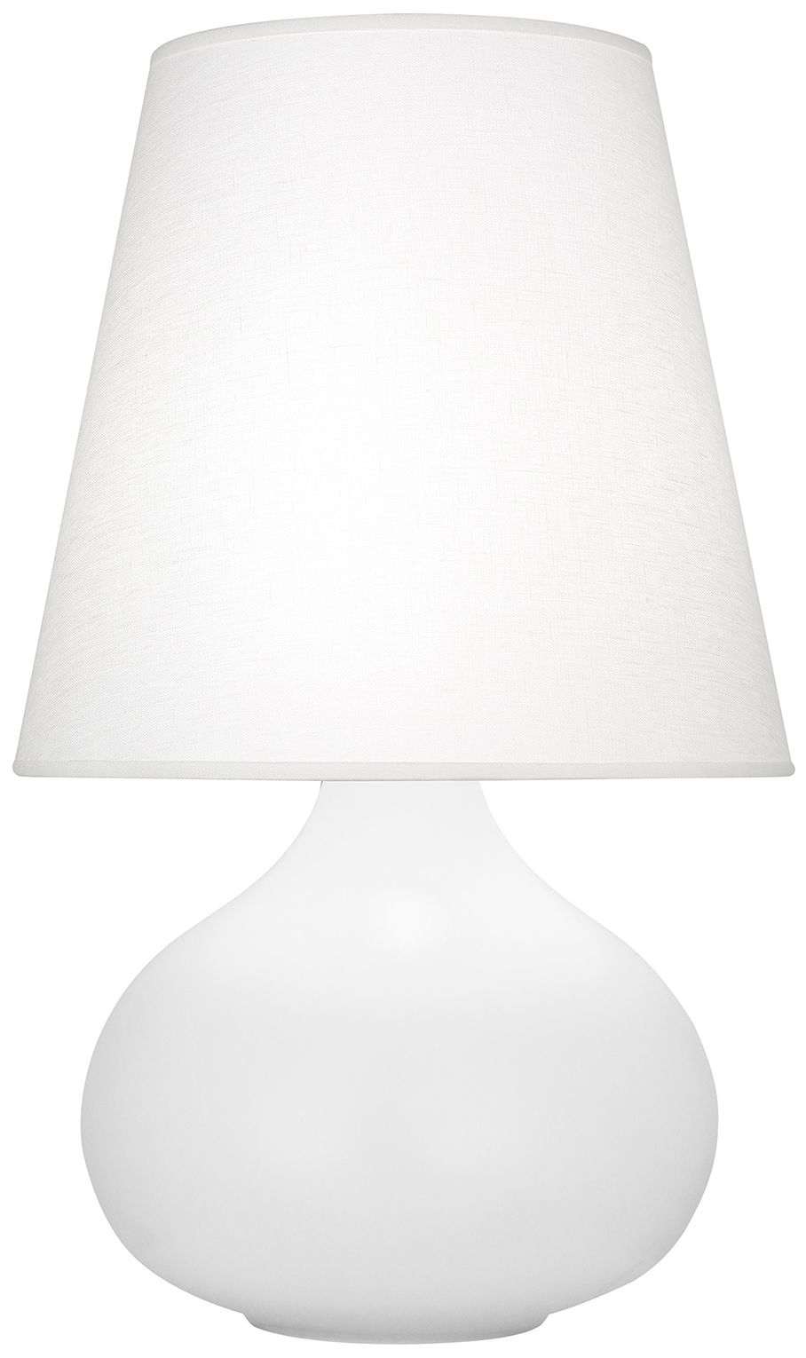 Small June 23 1/2"H Matte Daisy Accent Lamp w/Oyster Linen Made to Order