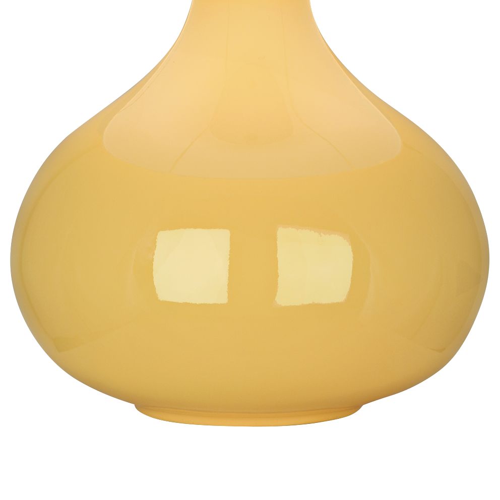 Image 3 Small June 23 1/2"H Sunset Yellow Accent Lamp w/Oyster Linen Made to Order more views