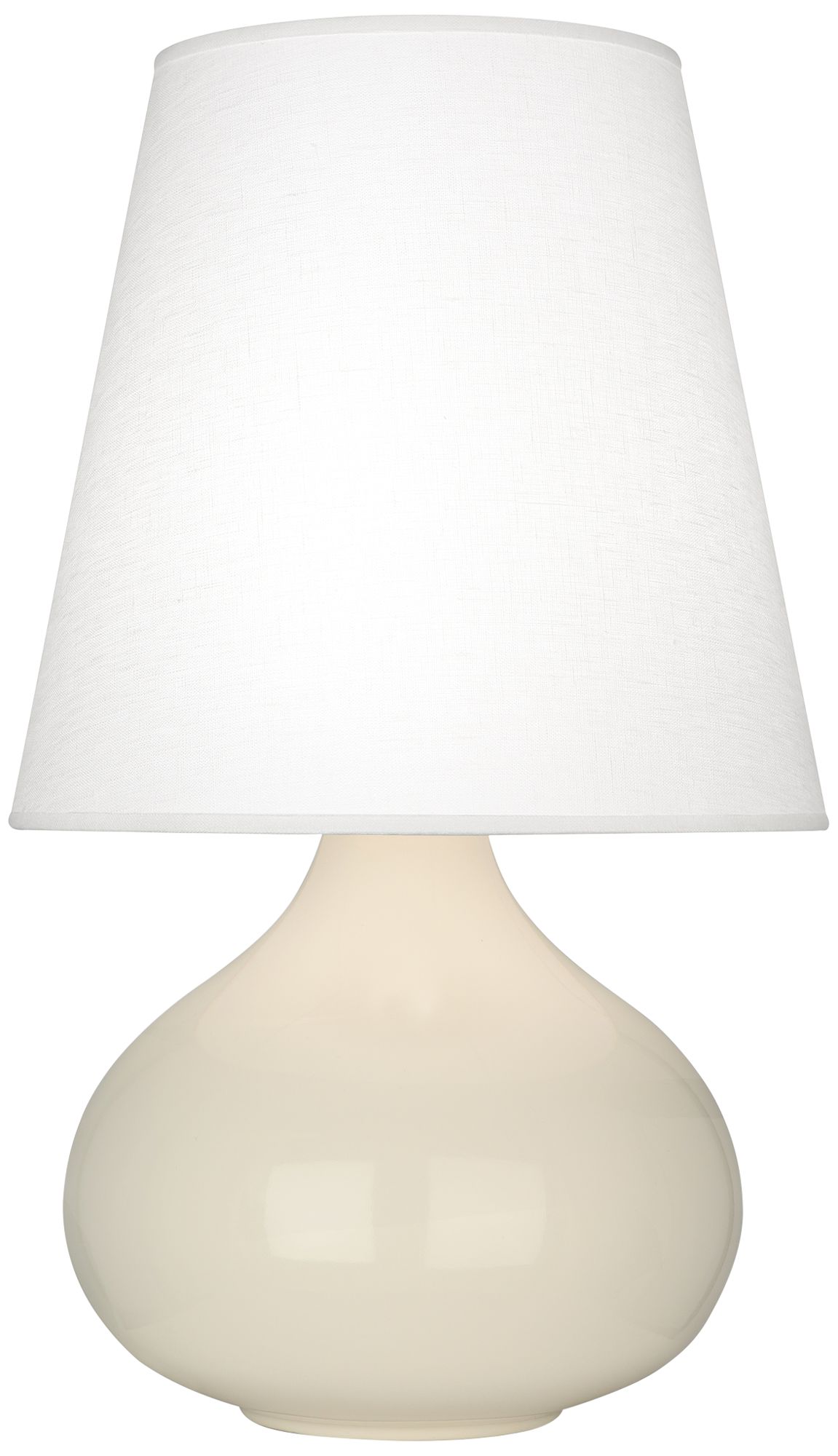Small June 23 1/2" High Bone Accent Lamp with Oyster Linen  Shade