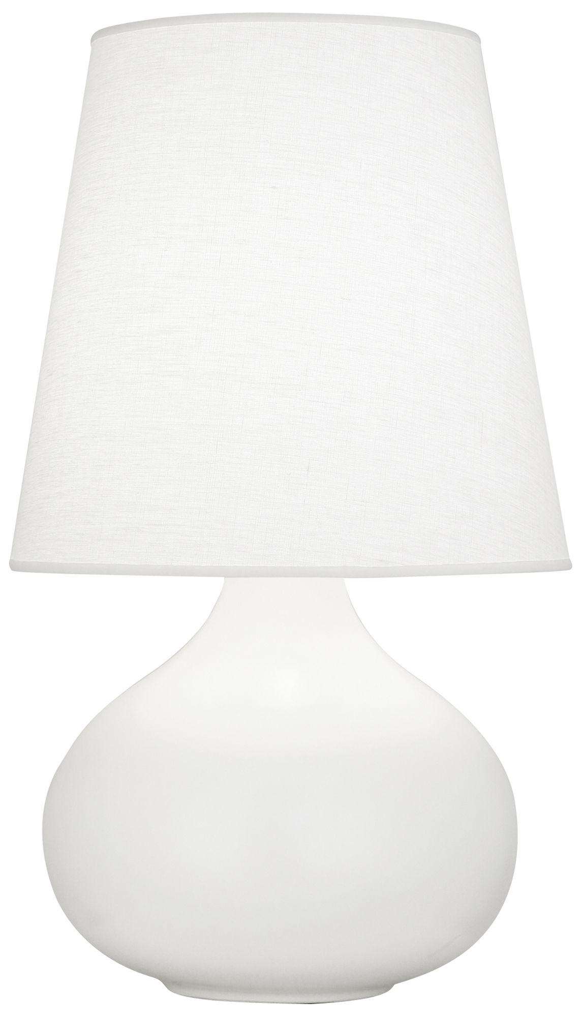Small June 23 1/2" High Matte Lily Accent Lamp with Oyster Linen  Shade