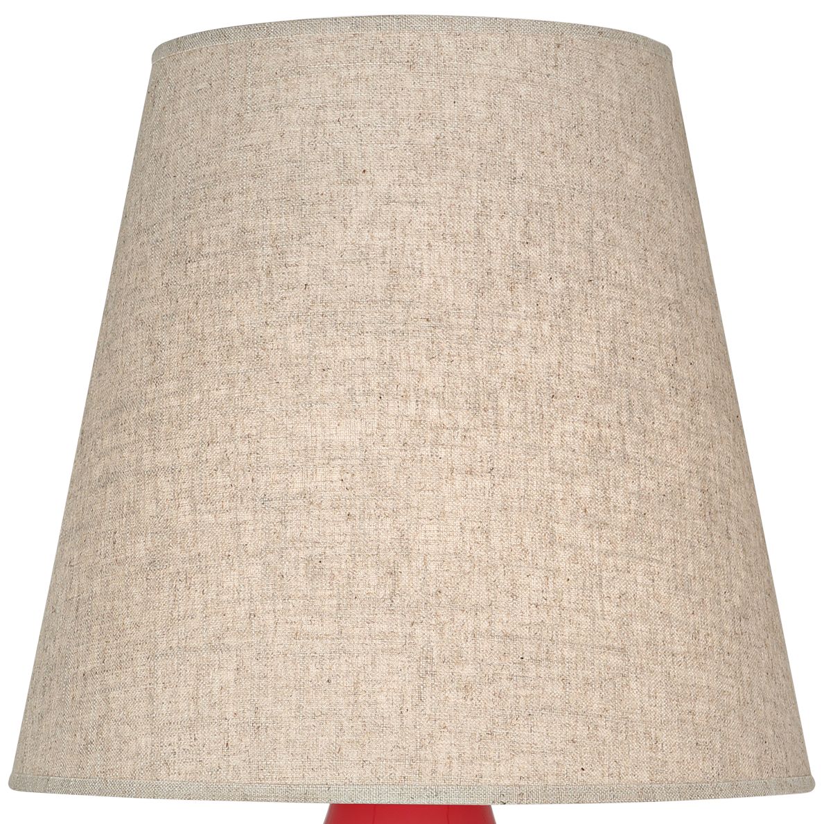 Image 2 Small June 23 1/2" High Ruby Accent Lamp with Buff Linen  Shade more views
