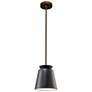 Thumbnail2 of Small LED Trapezoid Pendant - Carbon Black - Dark Bronze - Rigid Stem more views