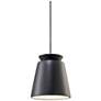Thumbnail1 of Small LED Trapezoid Pendant - Carbon Black - Polished Chrome - Rigid Stem