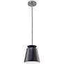 Thumbnail2 of Small LED Trapezoid Pendant - Carbon Black - Polished Chrome - Rigid Stem more views