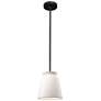 2_Small LED Trapezoid Pendant - Matte White - Matte Black - Rigid Stem more views