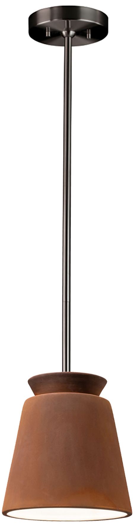 Image 2 Small LED Trapezoid Pendant Real Rust Brushed Nickel Rigid Made to Order more views
