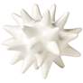 Small Matte White 4" High Ceramic Urchin Sculpture