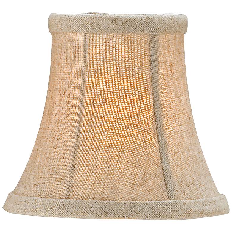 Image 1 Small Natural Linen Bell Lamp Shade 3x5x4.5 (Clip-On)