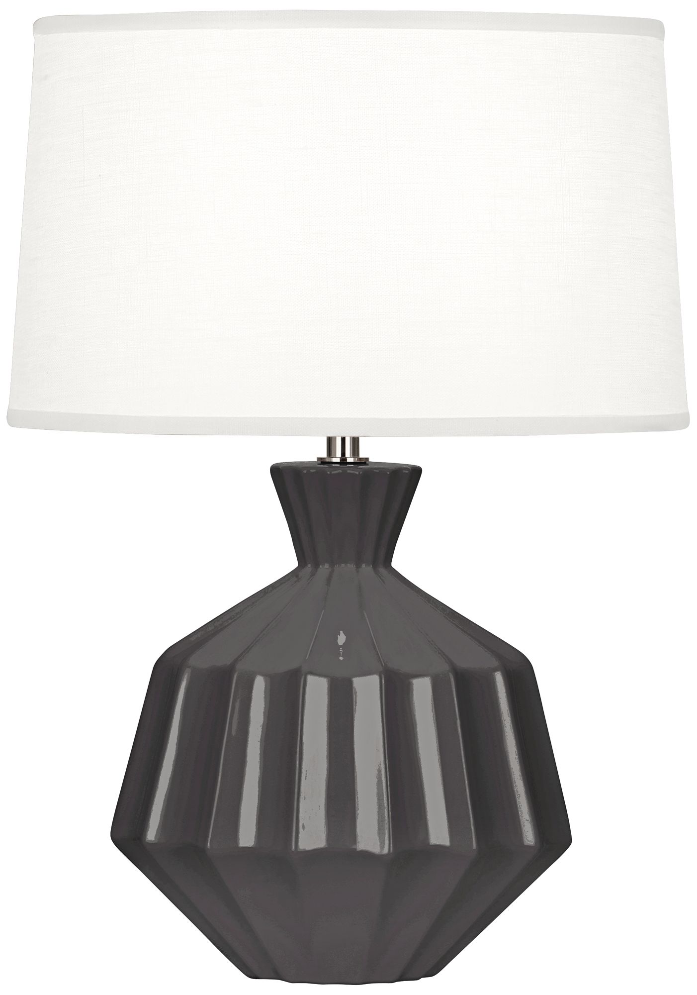 Small Orion 17" High Ash Accent Lamp with White Shade - Made to Order