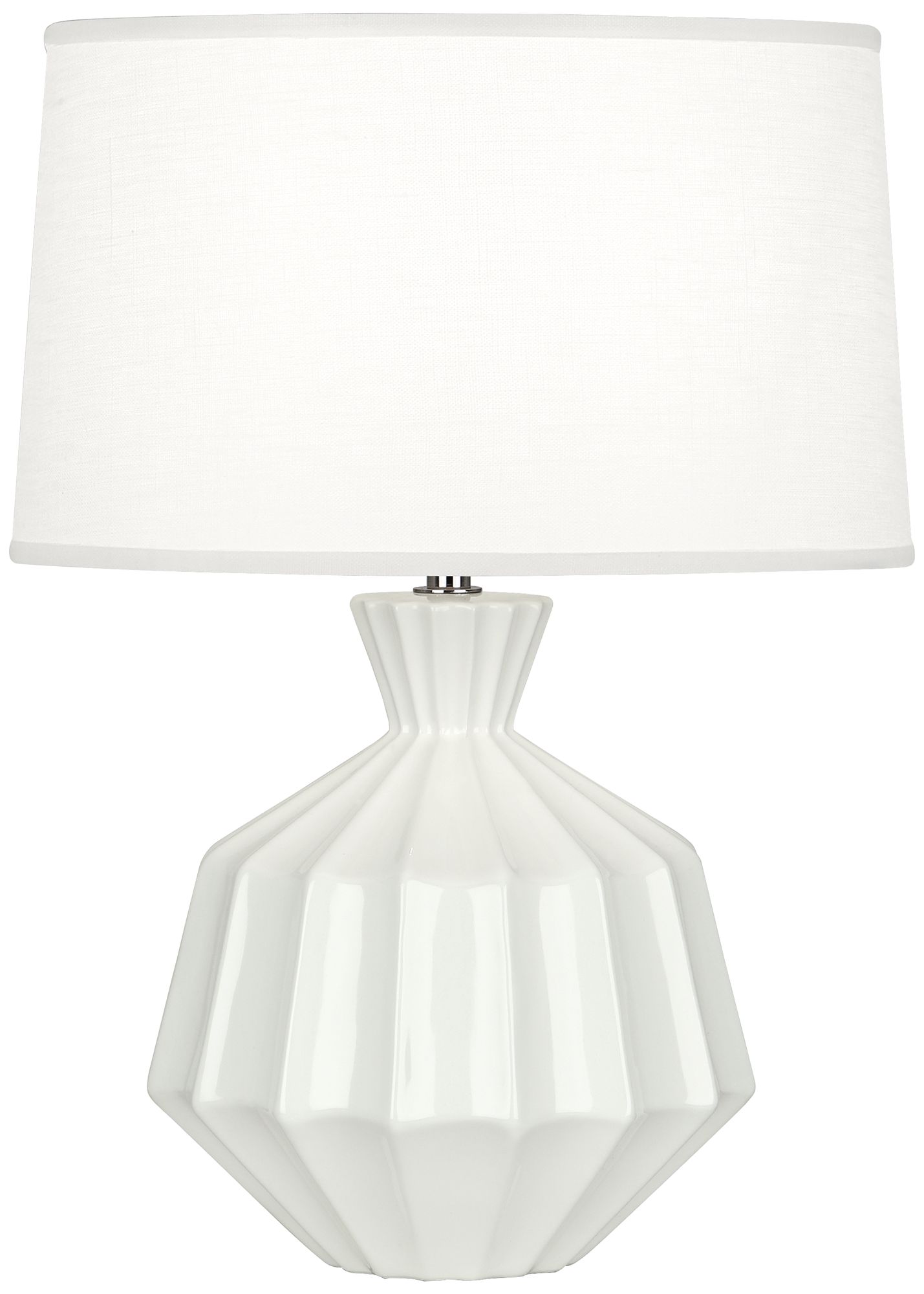 Small Orion 17" High Lily Accent Lamp with White Shade