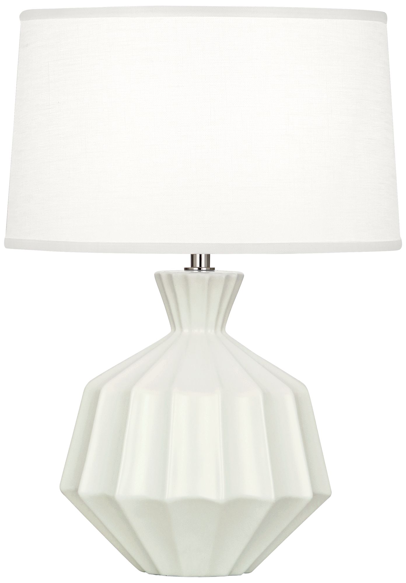 Small Orion 17" High Matte Lily Accent Lamp with White Shade Made to Order