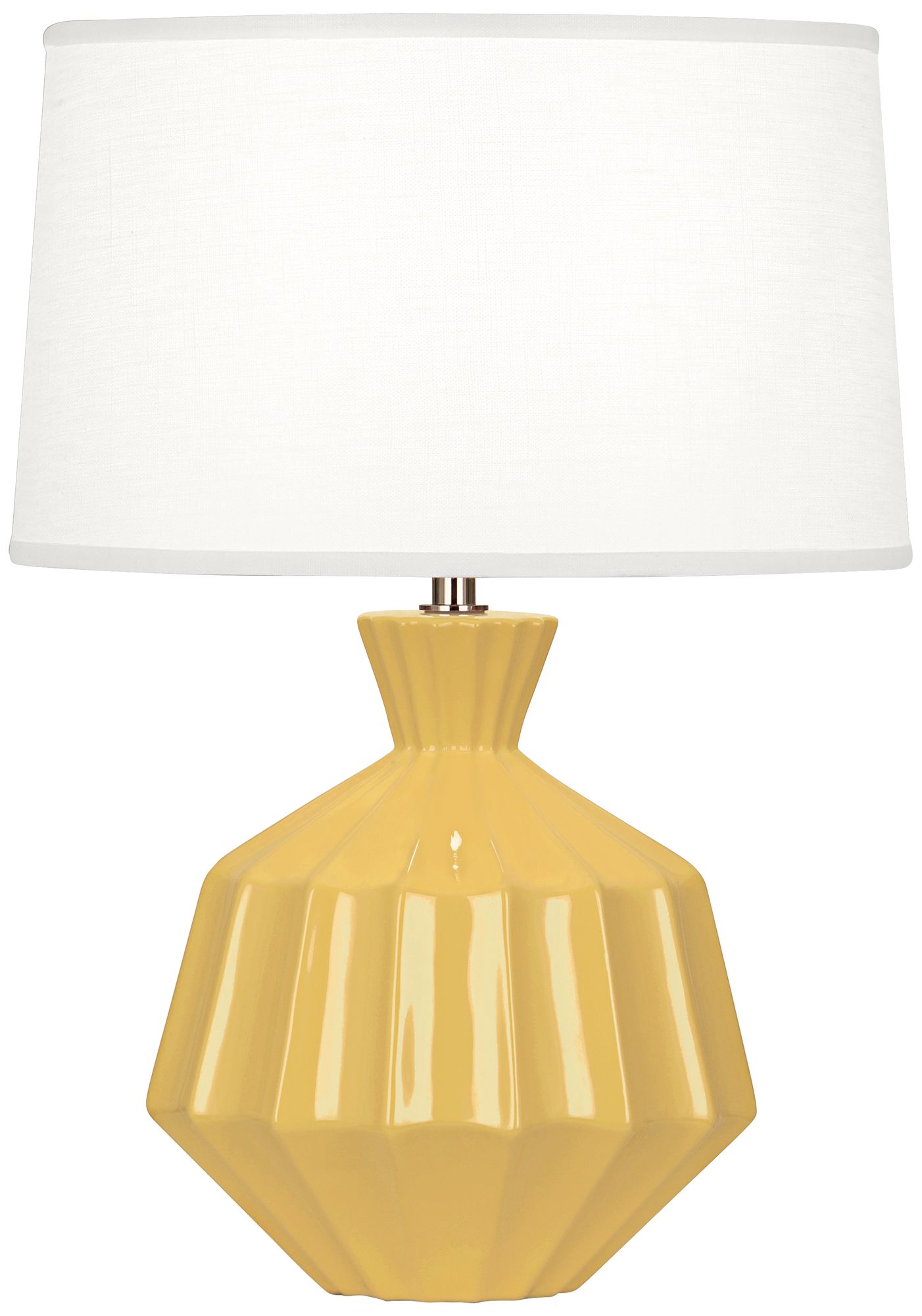 Small Orion 17" High Sunset Yellow Accent Lamp with White Shade