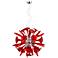 Small Remy 33" Wide Red Murano Glass Pendant