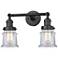 Small Small Canton 17" 2-Light Oil Rubbed Bronze Bath Light w/ Clear S